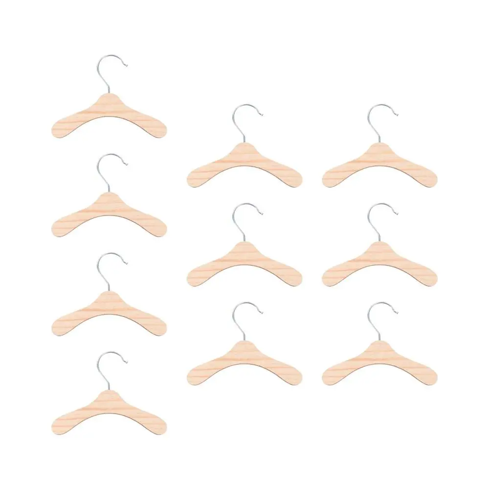 10 Pieces Pet Clothes Rack Hangers, Wood Pet Hanger Wood Display Rack Pet Drying Rack Dog Clothes Hangers for Pet Kids Dog