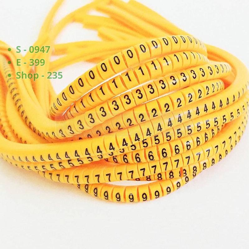 Combo 10 số đánh dấu dây bằng từ 0 đến 9 - 1 bộ 10 số, mỗi số 50 mắt - EC-2 Cable marker - Cable tag EC 2 1