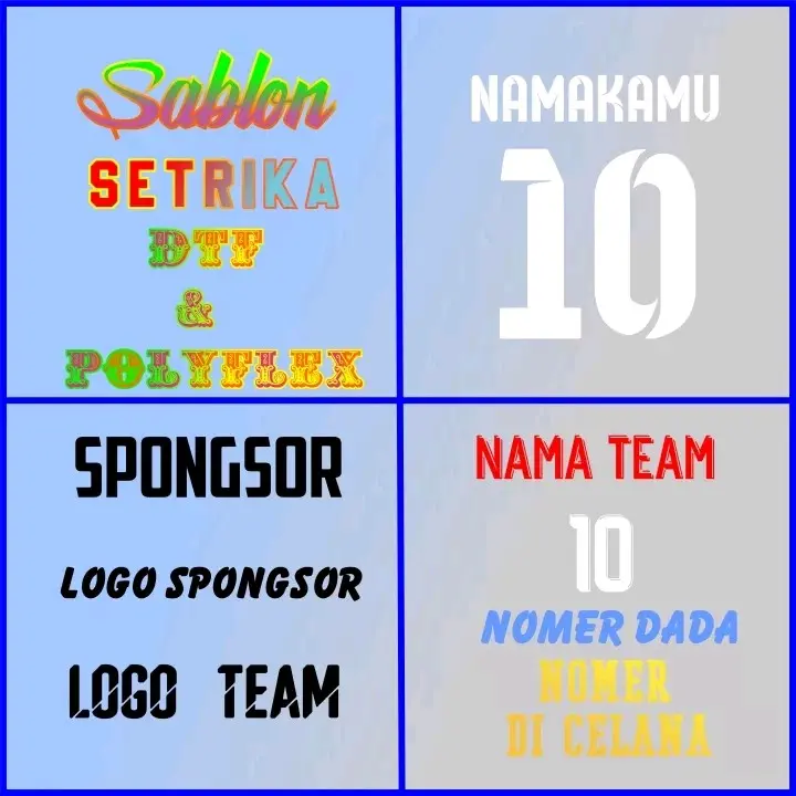 SABLON NAMA NOMER LOGO JERSEY BOLA VOLLY FUTSAL