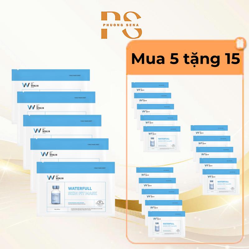 SN1564 - (Mua 5 tặng 15) Combo 20 miếng mặt nạ Wonjin Skin Fit Mask