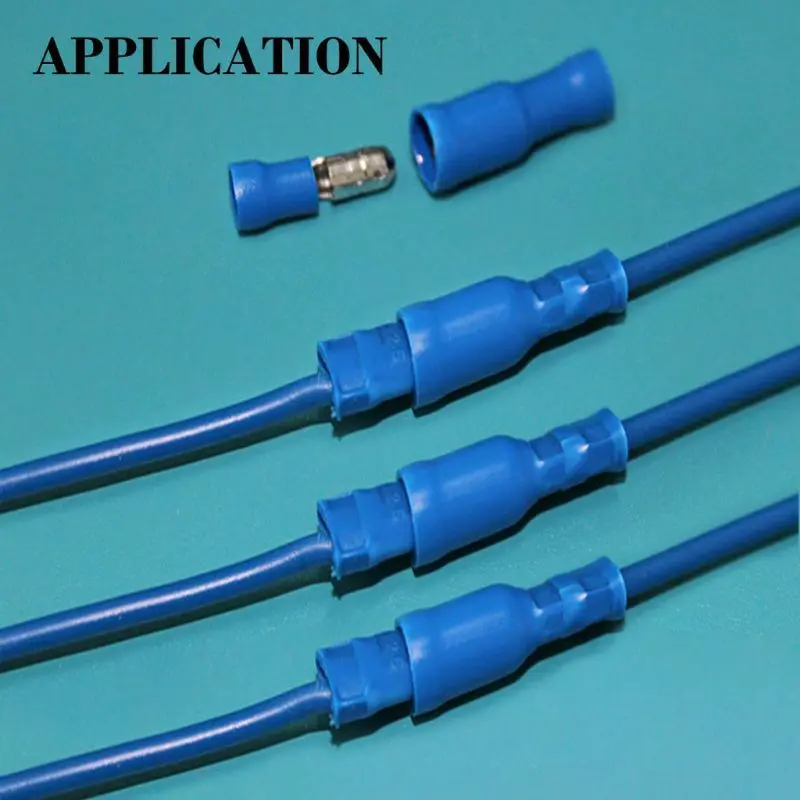 Blue skun bullet wire connector terminal skun bulat kabel biru 2
