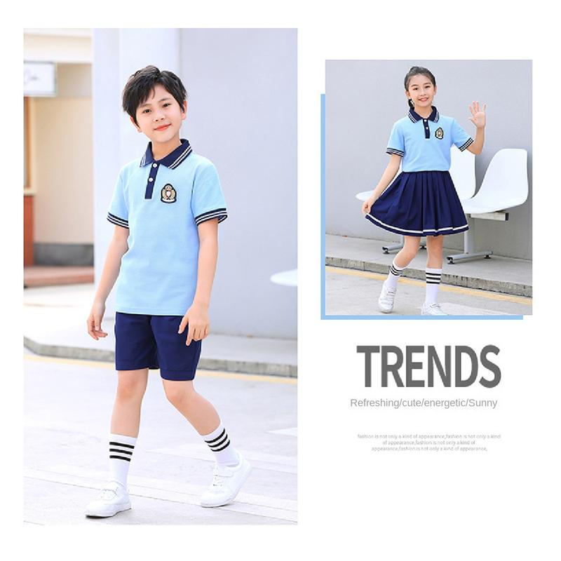 Product Introduction of New Summer Uniform Set for Primary School Students, Kindergarten Sports Style Fashion School Uniform, Group Performance Costume 20