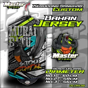 Kerodong Sangkar Burung Printing Kandang Bulat Murai Motif MURAI SINGLE FIGHTER Bahan Jersey Keren Murah Berkualitas Bisa Request Desain - Kerodong Sangkar Burung