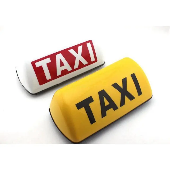 Mào TAXI đế nam châm - cỡ to 29cm - 35cm gồm 2 màu vàng và trắng