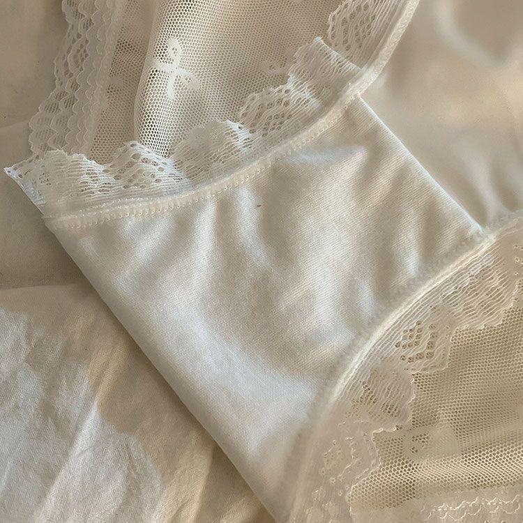 Product Introduction of Lace-edged bow high elastic and comfortable pure cotton crotch underwear 9