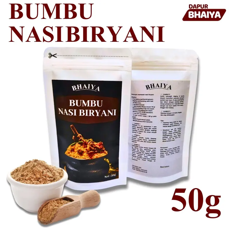 BHAIYA BUMBU NASI BIRYANI 50 GRAM 2