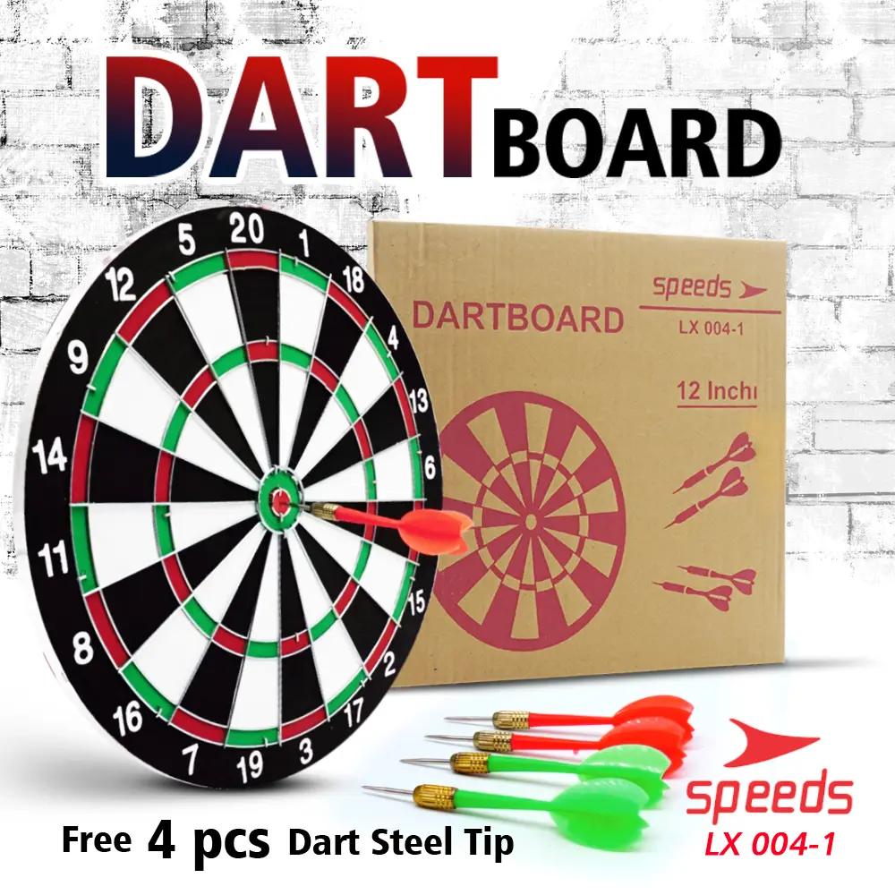 SPEEDS Dartboard Papan Lempar Dart Board Game Pro Panahan 12inch Dinding Ukuaran 004-1