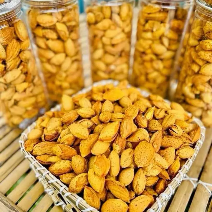 HẠNH NHÂN RANG BƠ XANH LÁ NÈ béo ngậy tuyệt vời Snack Ăn Vặt Nuts 0