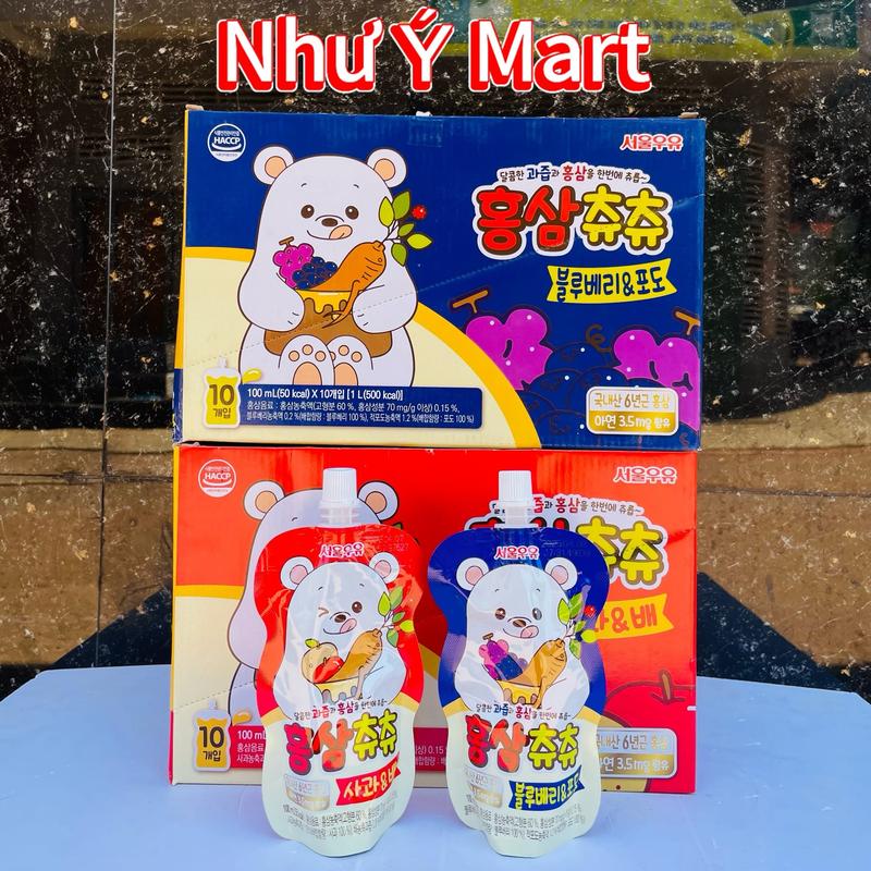 Nước hồng sâm chuchu cho bé 1 tuổi trở lên đủ vị