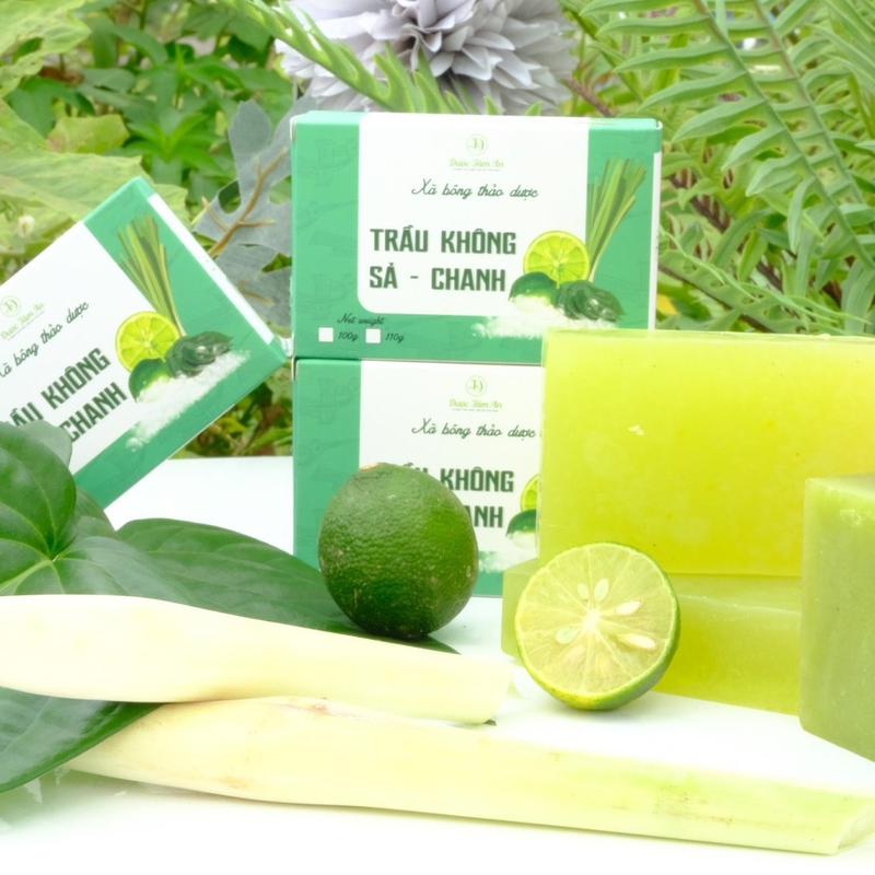 Xà bông thảo dược Trầu Không Sả-Chanh (TẶNG KÈM TÚI LƯỚI KHI MUA HÀNG) 0