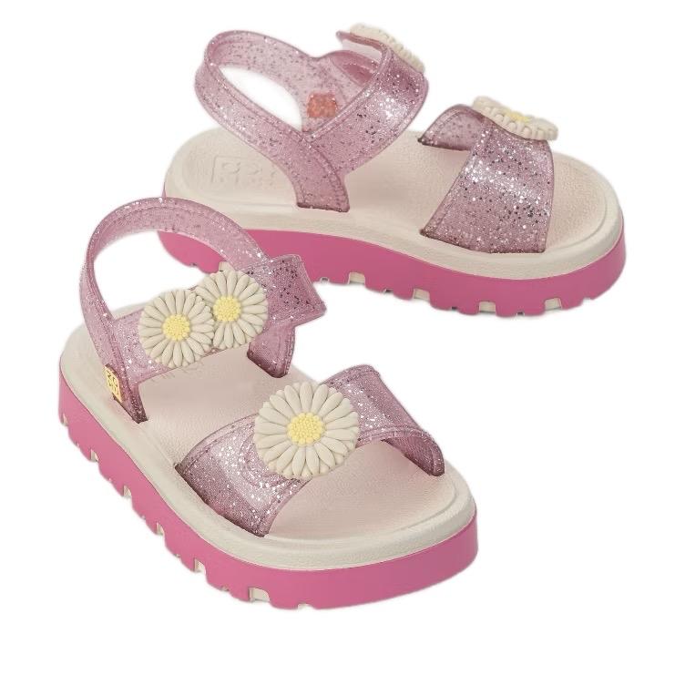 Black Friday Dép sandal Zaxynina Flower sand baby Glitter off white cho bé gái từ 1-6 tuổi