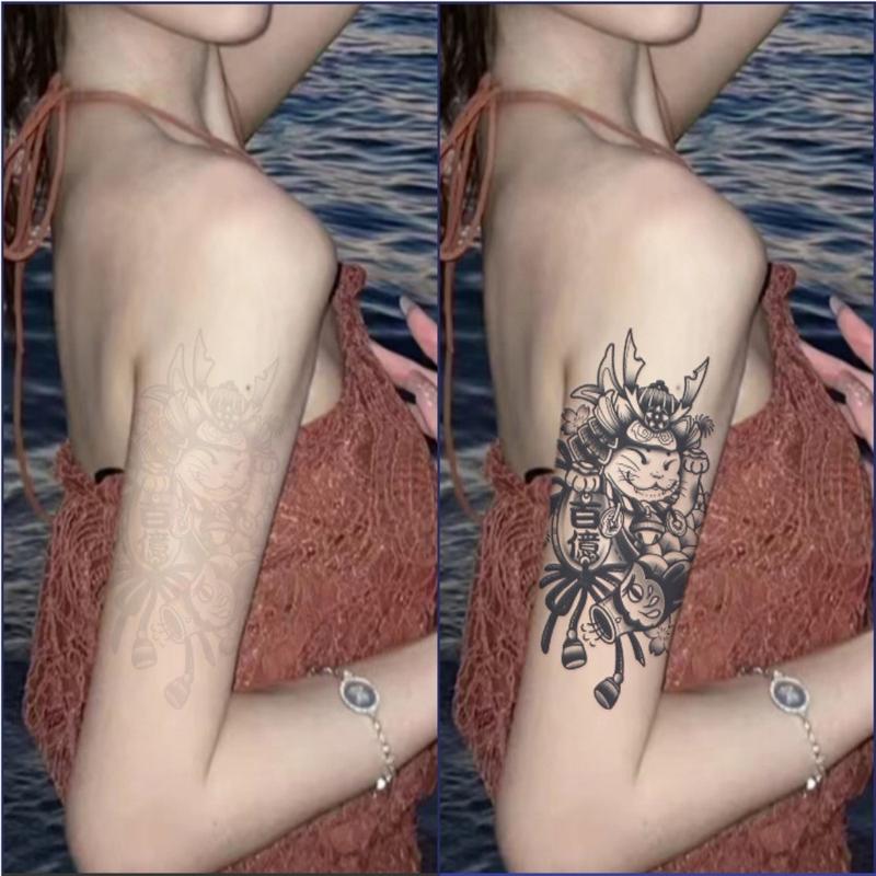 Product Introduction of Herbal Tattoo Stickers Flower Arm Tattoo Stickers New Ins Wind Tattoo Stickers Waterproof Men and Women Long-lasting Temporary Tattoo Stickers Waterproof Sweat Realistic Semi-permanent Tattoo Stickers Color 24