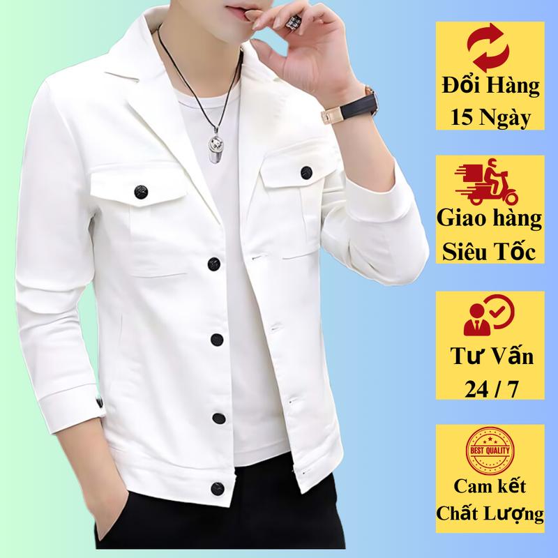 Áo khoác nam áo khoác kaki cổ vest phong cách Hàn Quốc năng động trẻ trung T6