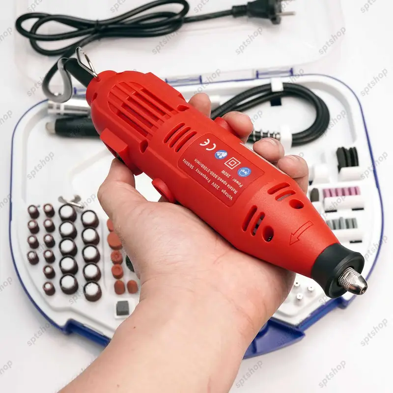 Máy Mài Chai Vali DH, Bộ máy khoan mài cắt mini đa năng, máy mài khuôn 260W 1