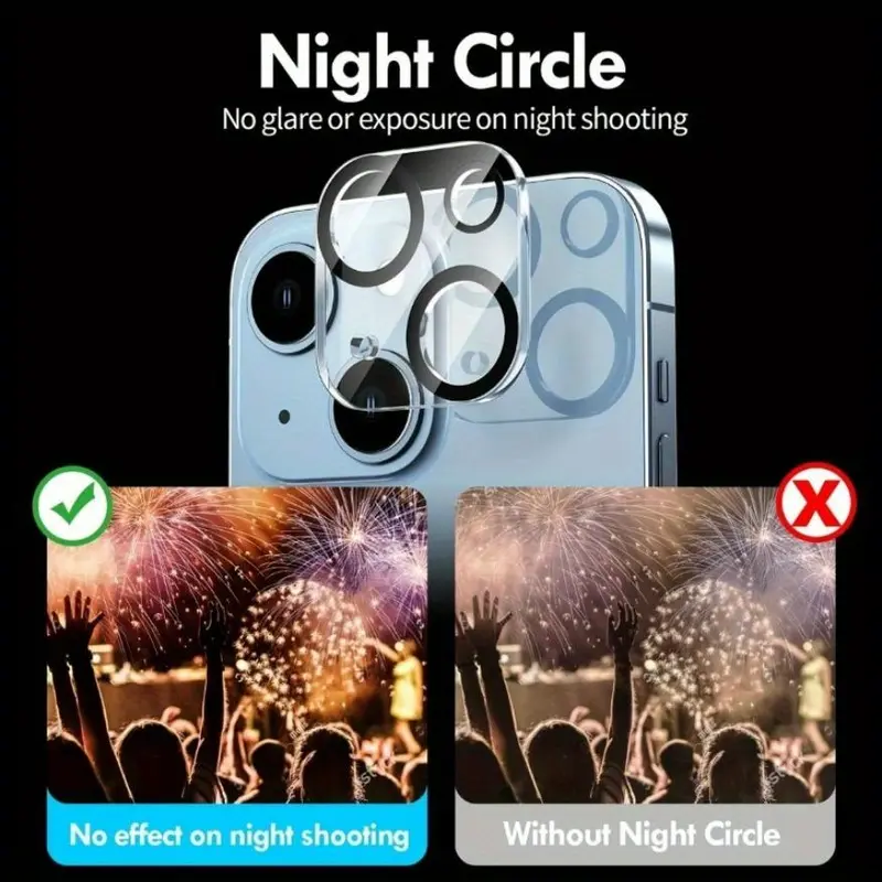 Tempered Glass Cellphone Camera Lens Protector, 5 Counts Full Coverage Lens Protective Film, Smartphone Accessories Compatible with iPhone 11 12 13 14 15 16 Pro Max/Pro/Plus 4