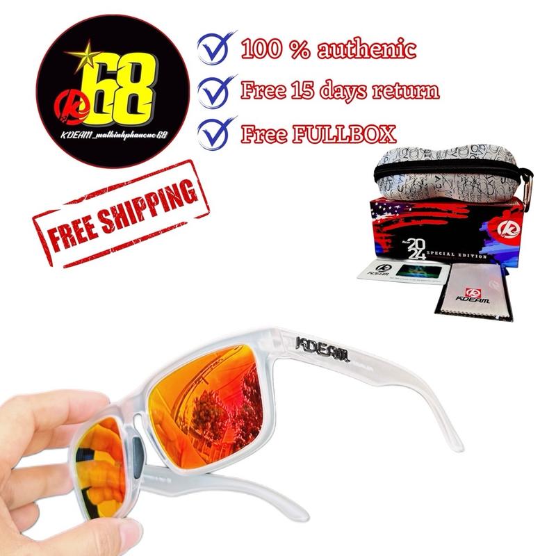 Mắt kính KDEAM phân cực gọng trắng mờ chống chói thời trang cho nam và nữ- KDEAM EYE WEAR SUNGLASSES 2025- NEW LOOK- New Style Kính Mắt phân cực Women and Men