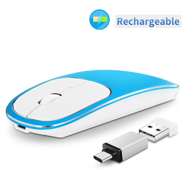 Product Introduction of Rechargeable Wireless Mouse Metal 2.4G Noiseless Silent Click Wireless Optical Mouse for Xiaomi Pro Air 3