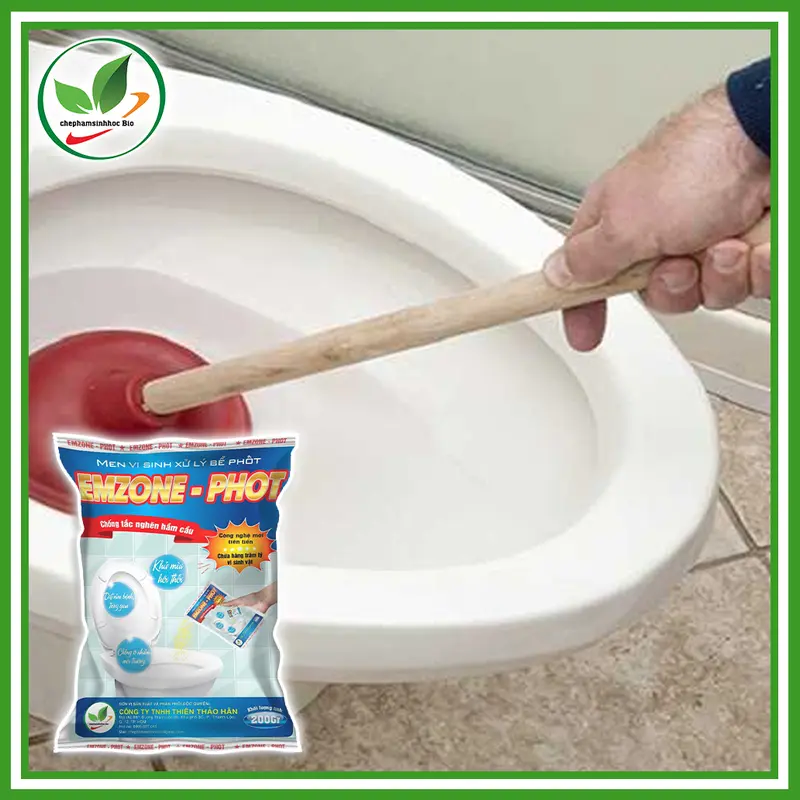 Men vi sinh EMZONE.PHOT 200gr, chống tắc nghẽn hầm cầu. 3