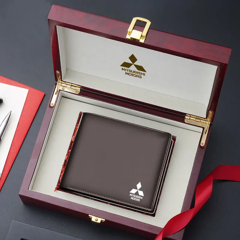 New Luxury Short Vertical Wallet Bank Card Package Small Purse Wallet for Mitsubishi