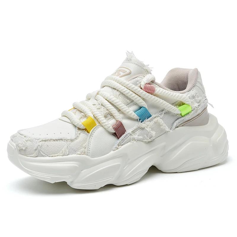 Anpassa Dammode Läder Sport Promenader Sneakers Chunky Höjd Ökad Hiss Fritidslöpare Skor för män Tränare Träning_voghion.com
