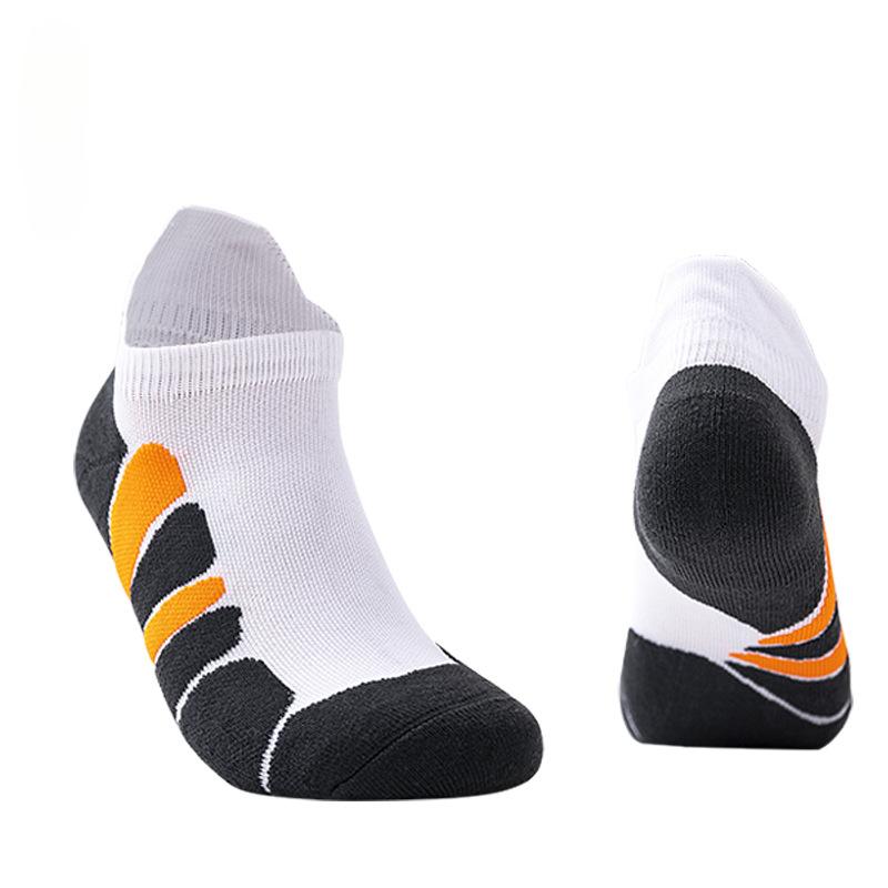 Fashionable color blocking thick sole anti slip and odor proof low cut sports socks, outdoor sports socks, sweat absorbing basketball socks, running fitness socks 8