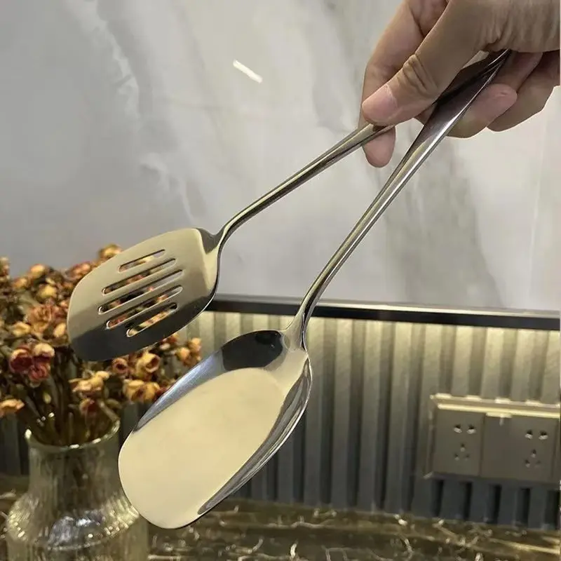 Thìa Nhà Bếp, Chất Liệu Thép Không Gỉ, Thìa Nấu Ăn, Dụng Cụ Nấu Ăn, Thích Hợp Cho Nồi Khô Và Đĩa Sắt, Thìa 1