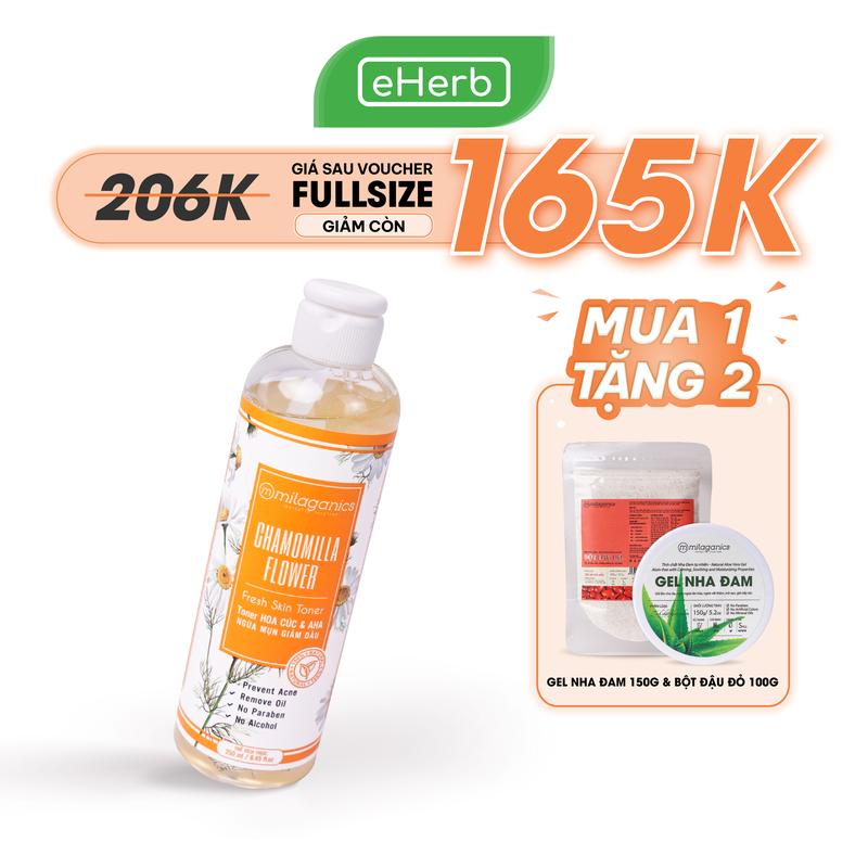 [MUA 1 TẶNG 2] Nước Hoa Hồng Toner Hoa Cúc MILAGANICS AHA Hỗ Trợ Cấp Ẩm Phục Hồi Cân Bằng Độ pH Dành Cho Da Dầu Mụn Toner Dành Cho Nam EHERB Nước Cân Bằng Hỗ Trợ Dưỡng Ẩm Mềm Mịn Skincare Làm Đẹp Dưỡng Mặt Chăm Sóc Da Khô Dưỡng Ẩm Da Làm Đẹp Da Cosmetic