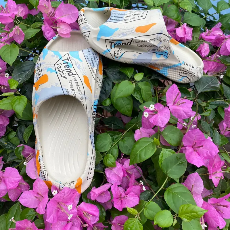 [ QC] Dép Nam, nữ mùa hè chống trơn chống trượt , Dép cao su đúc, size kép Slipper DéP Đế Bằng Nhung 4