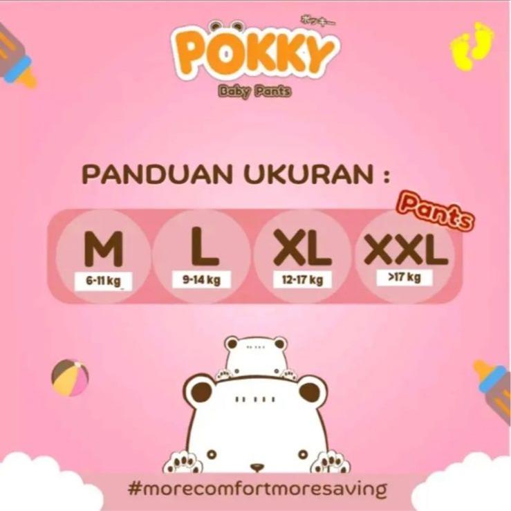 Product Introduction of {new} TERMURAH!!! POKKY diapers pants popok bayi M34+4 L30+4 xl26+4 XXL22+4 1