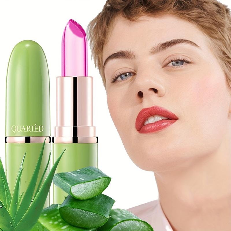 Product Introduction of Son Môi Nha Đam Dưỡng Ẩm, Son Dưỡng Môi Đổi Màu Nhiệt Độ Ma Thuật, Son Bóng Bổ Dưỡng Lâu Trôi, Mỹ Phẩm Chăm Sóc Môi Hàng Ngày 0