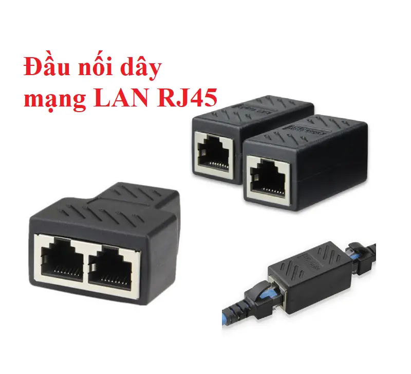 Đầu nối dây mạng LAN RJ45 1 ra 2. Kết nối dây mạng internet cho máy tính PC Laptop máy đồng bộ và các thiết bị mạng khác