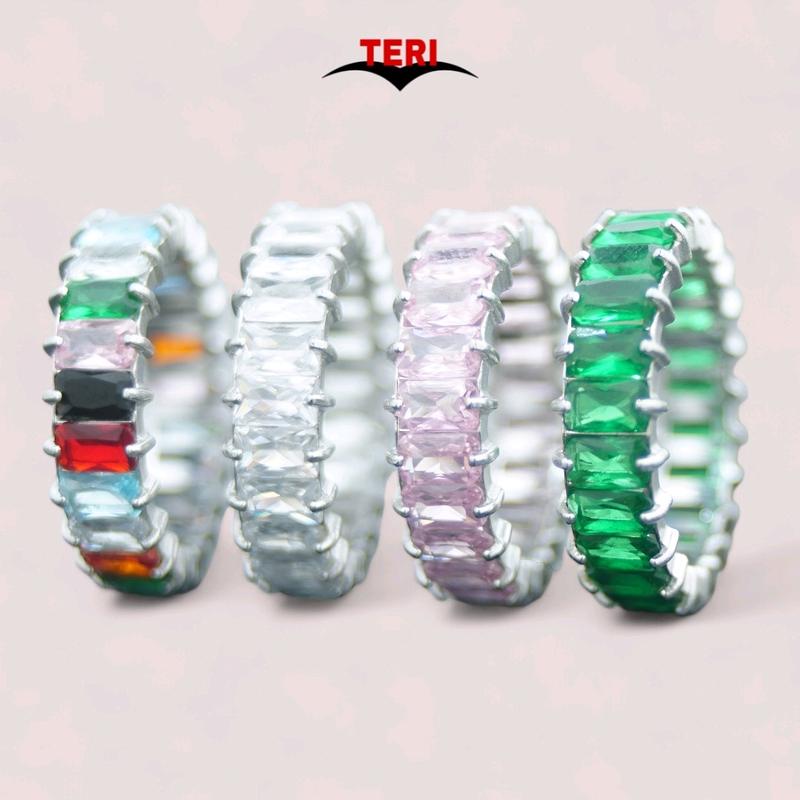 Nhẫn thời trang Pha Lê Teri 316L unisex nam nữ - Trang sức, Phụ kiện cá tính thanh lịch