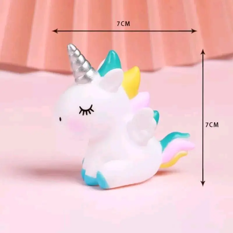 Cake Topper Ornamen Unicorn - Hiasan Ulang Tahun Karakter Unicorn - Mainan Anak Unicorn 5