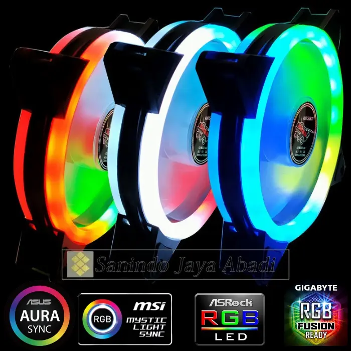 Fan Casing ARGB 12cm 3pin 5V + 4pin Fan Case RGB Multi Color