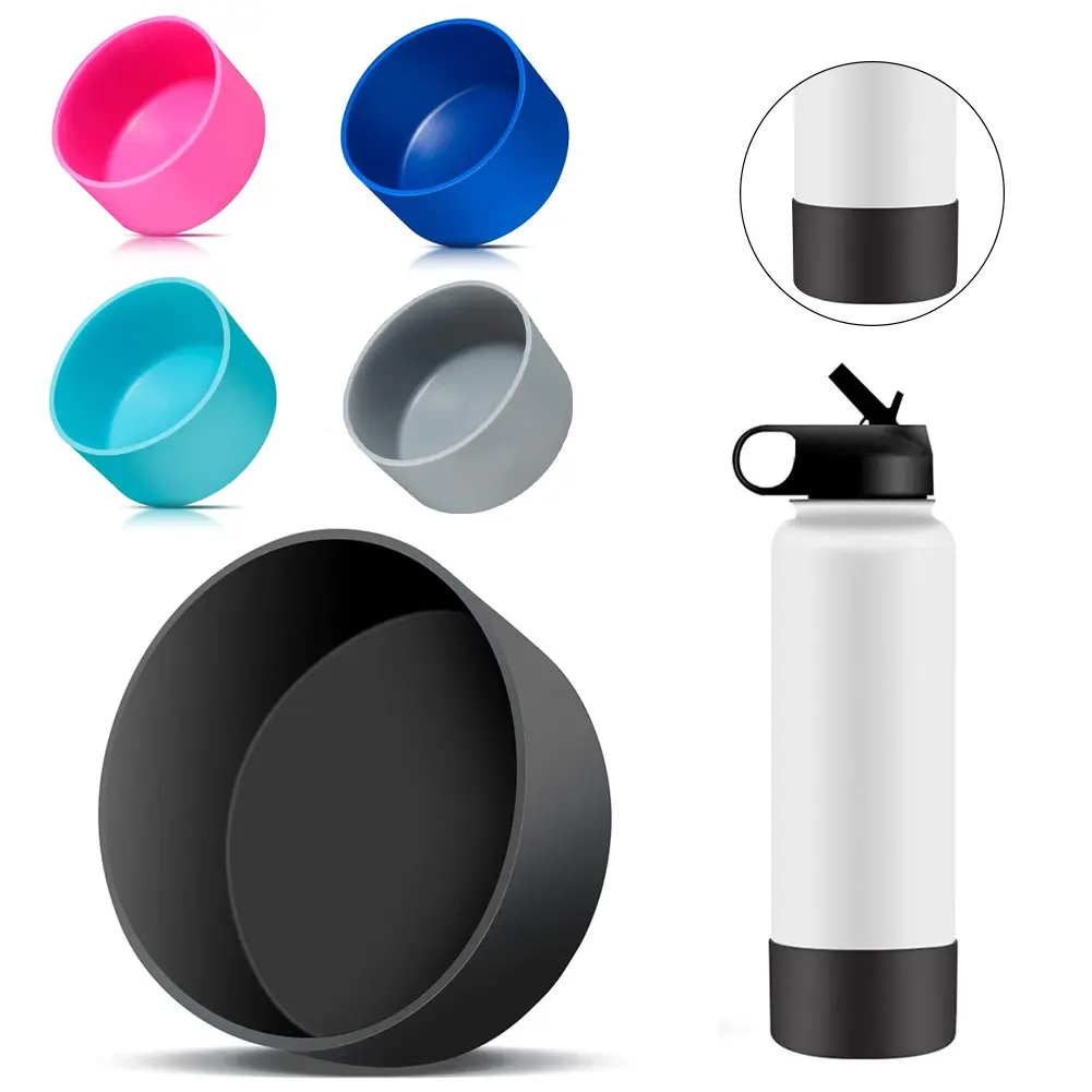 Outdoor Camping Hiking Slip-proof Bottle Silicone Boots Sleeves For 12&24oz Or 32&40oz Water Bottle Cup Lid #443507