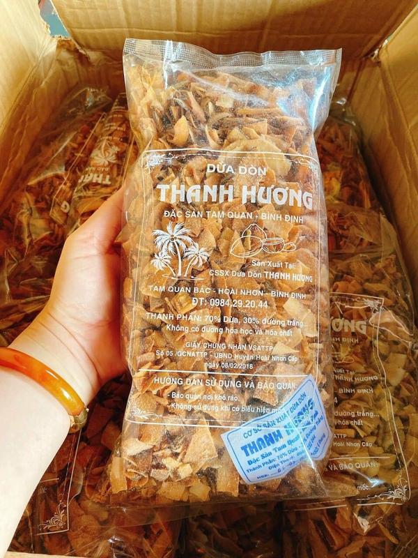 500g Dừa Sấy Giòn Thanh Hương-Dừa Khô Sấy Giòn-Thơm-Ngọt. Kèm Kem Chè Xôi Dùng Làm Bánh