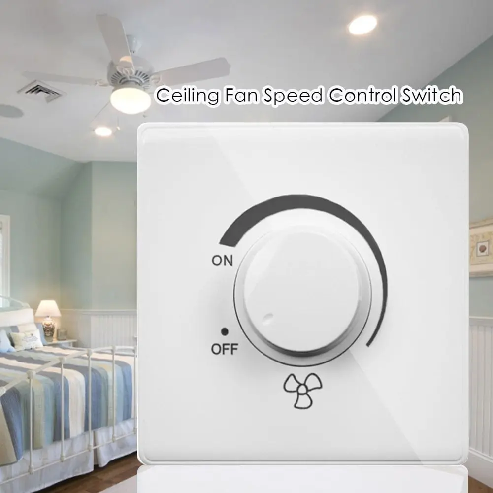 Bộ Điều Khiển Tốc Độ Quạt 86MM, Công Tắc Xoay, Điều Chỉnh Tốc Độ Vô Cấp, Thanh Toán Khi Nhận Hàng
