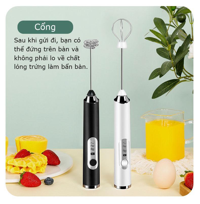 Product Introduction of Máy đánh Trứng Cầm Tay Kèm Máy Tạo Bọt Cafe Chạy Điện Sạc USB Khuấy chất lỏng máy trộn Máy Đánh Bọt Giảm giá chất lượng tốt Đánh Bọt Cafe 53