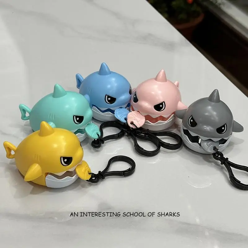 [COD] Hadiah Ramadhan Cute Gantungan Kunci Hiu Gantungan Kunci Lucu Aksesoris Tas Sekolah Hiu Kecil Dengan Tali Tarik Hadiah Untuk Teman Bag Hangers Keychain Merah 6