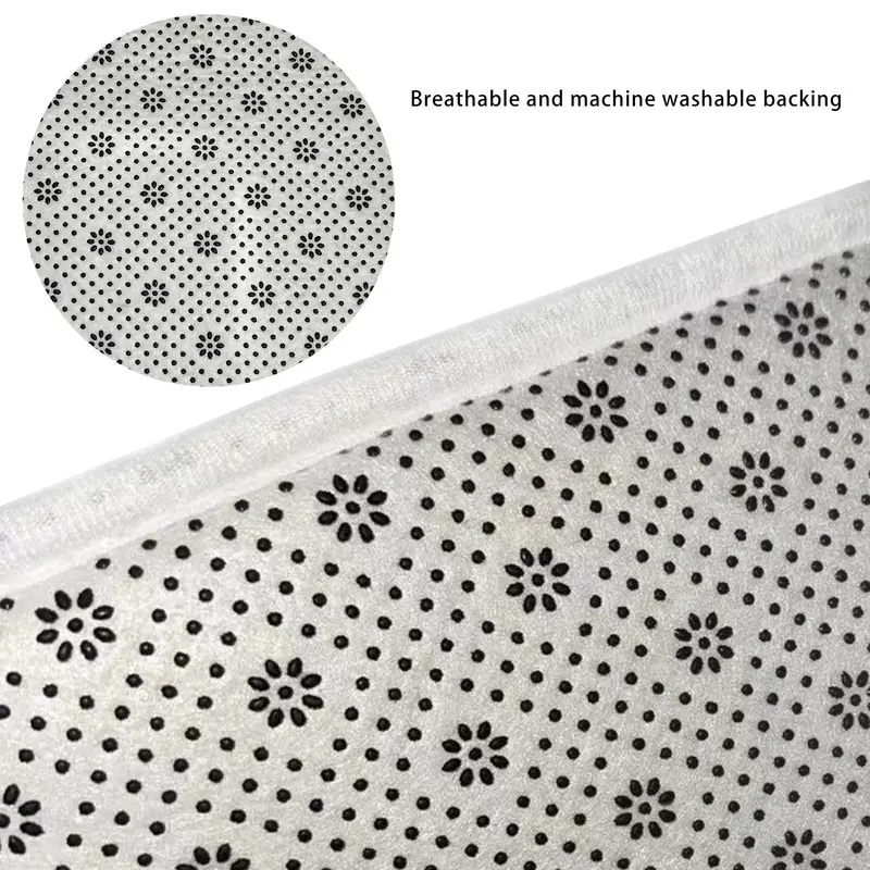 Gem Series Shower Curtain Set, 4 Counts/set Including Shower Curtain & Toilet Lid Cover & Rectangular Mat & U-shaped Mat, Bathroom Decor Supplies 5