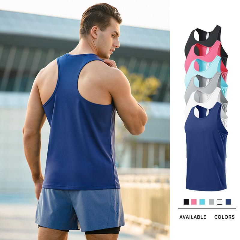 Summer Men's Oversize Casual Breathable Quick-Dry Racerback Tank ...