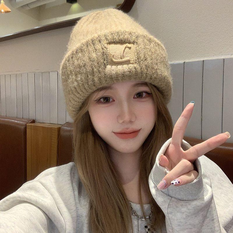 Mũ Len Mùa Đông Phong Cách Hàn Quốc Dành Cho Nữ Mũ Len Mũ Trùm Tai Dệt Kim Dày Kiểu Dáng Dáng Rộng Thích Hợp Cho Thời Tiết Lạnh Giá Bó Sát Khuôn Mặt Thích Hợp Cho Mùa Thu Và Mùa Xuân đai tieu thu nhan nhun