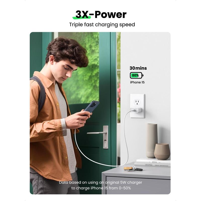 UGREEN Original 20W PD for iPhone Charger Adapter Type C for iPhone 15 pro max XR 11 12 14 13 Pro max Original Fast Charger Cell Phone Charger Adapter for Samsung S23 S22 6
