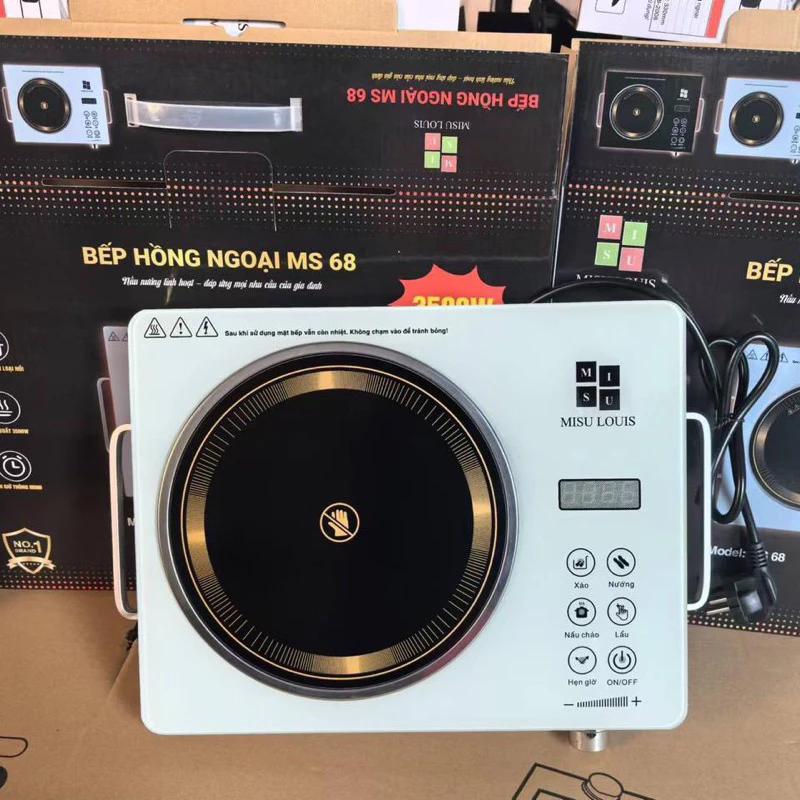 Bếp Hồng Ngoại Misu Louis [Dùng Được Các Loại Nồi] Bếp Từ Công Suất 3500W, Tiết Kiệm Điện, Có Các Chế Độ Hướng Dẫn Tiếng Việt Sử Dụng Dễ Dàng Bếp Điện