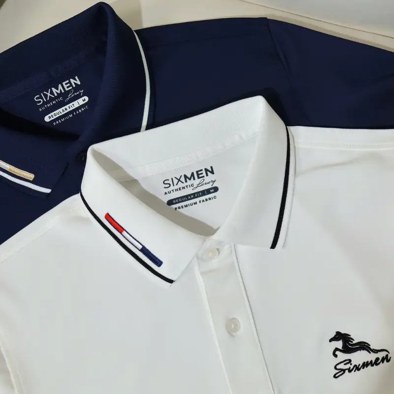Áo Polo nam Thêu cao cấp SIXMEN [Tặng Hộp Gói Quà] Mã Đáo Thành Công - Áo thun polo vải thoáng mát 5