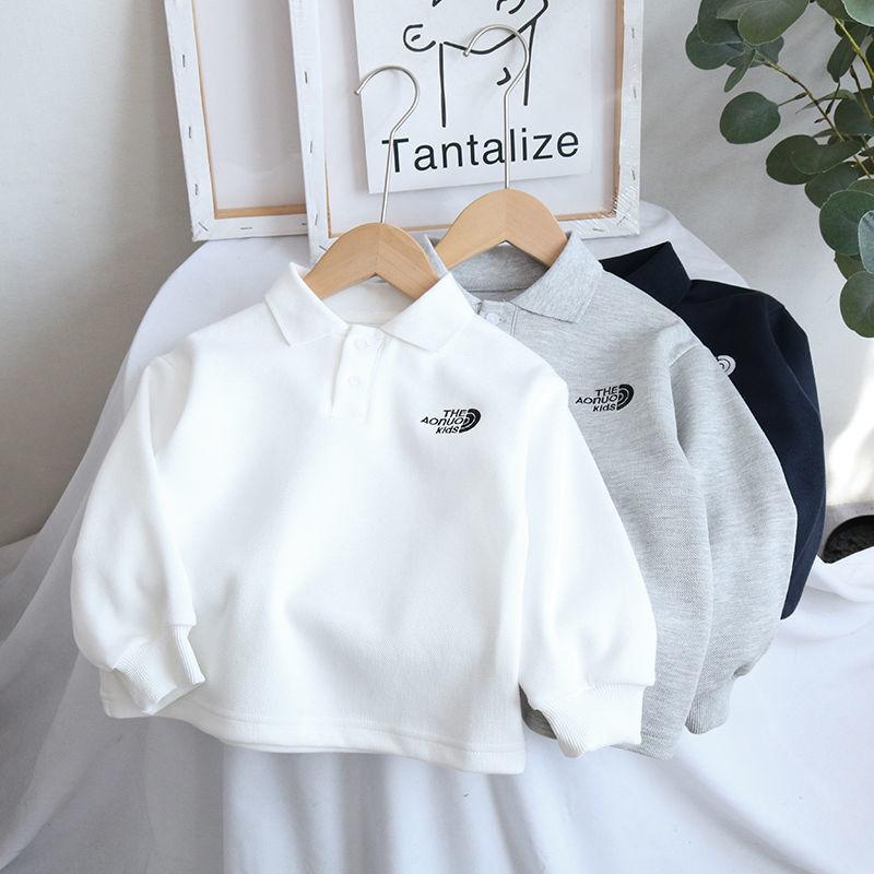 Áo polo công tử nỉ cotton, áo dài tay thu đông áo thun có cổ cho bé size 10kg tới 25kg Len