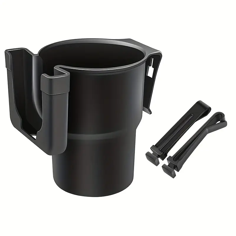 Multi-Purpose Car Cup Holder with Phone Stand - Durable PP Material, Vent Clip Design, Adjustable Automobile Drink Holder & Storage Organizer 3