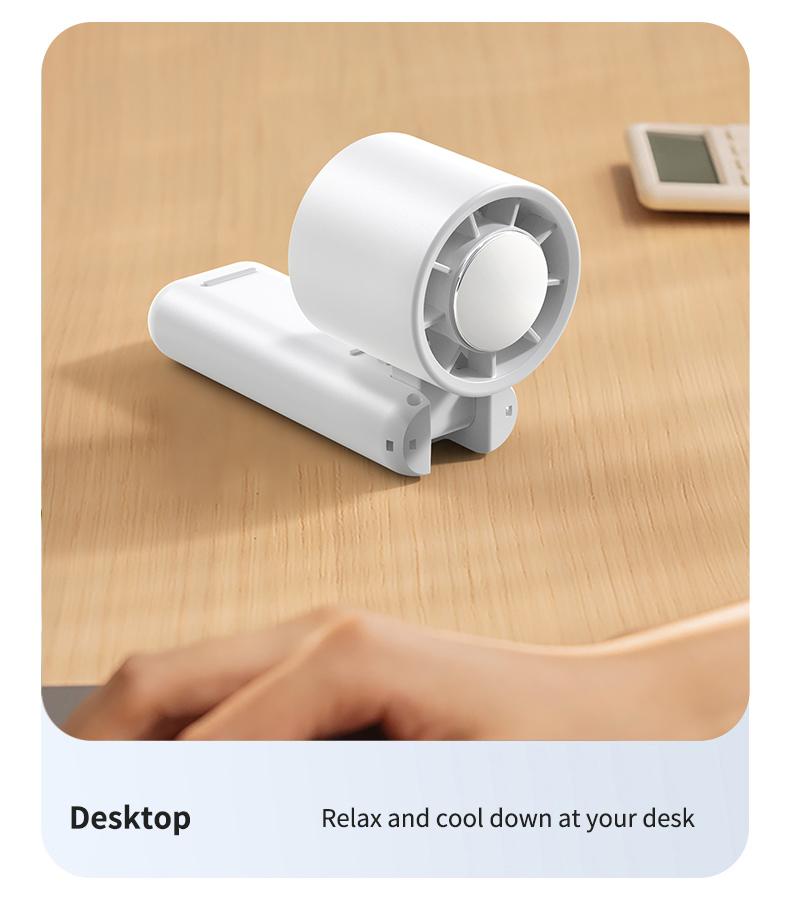 Product Introduction of Handheld small fan High speed powerful semiconductor cold air leafless spray refrigeration Small air conditioner Small mini turbine Portable portable charging Silent electric fan cooling magic weapon fan  portable 19