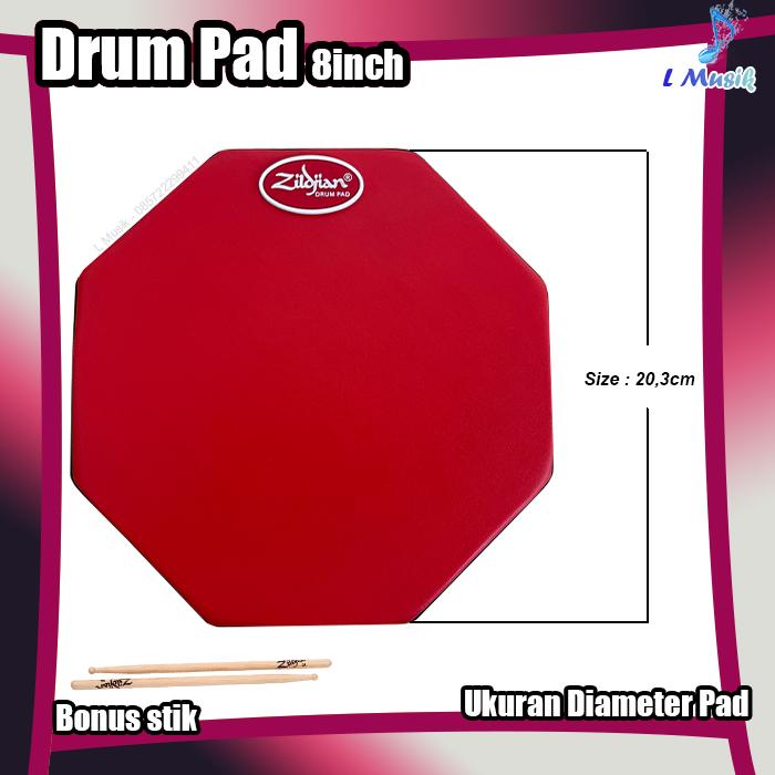 PAD DRUM 8IN LATIHAN STICKING DRUM PAD 1