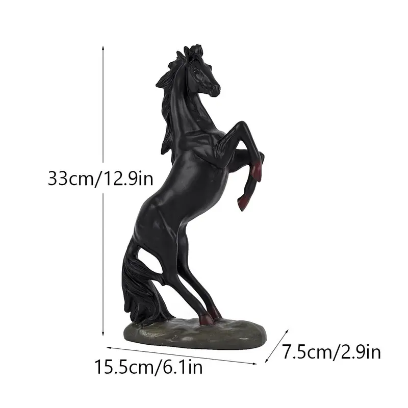 Horse Statue, 1 Count European Style Resin Horse Ornament, Home Decor for Living Room & Office, Perfect Housewarming Gift 1
